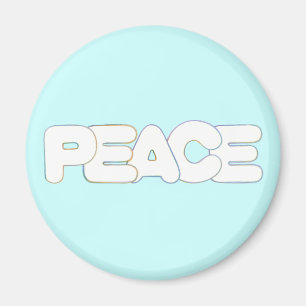 Farbenfroher Frieden, das Wort, Magnete Magnet