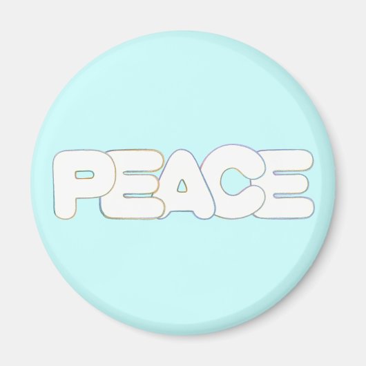 Farbenfroher Frieden, das Wort, Magnete Magnet (Vorne)