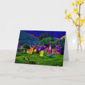 Farbenfroher Friedhof Karte (Gelbe Blume)