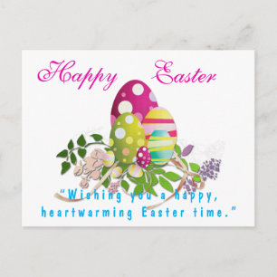 Farbenfroher Frohe Ostern-Gruß  Postkarte