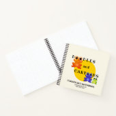 Farbenfroher Frosch Custom Doodles Sketchbook Jour Notizblock (Innenseite)