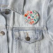 Farbenfroher Frühlingsgarten Floral Elegant Button (Beispiel)