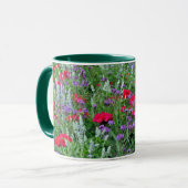 Farbenfroher Frühlingsgarten Tasse (Vorderseite Links)