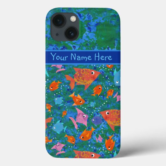 Farbenfroher Fun Fish im Meer Custom iPad Fall Case-Mate iPhone Hülle (Rückseite)