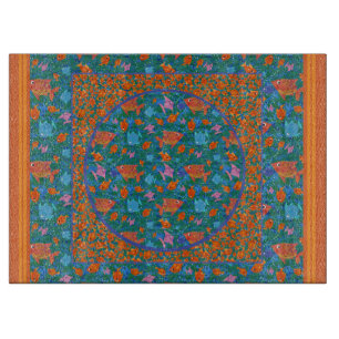 Farbenfroher Fun Fish in Sea Glass Cutting Board Schneidebrett