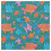 Farbenfroher Fun Fish in Sea Pattern Stoff (Nahaufnahme)