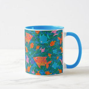 Farbenfroher Fun Fish in Sea Ringer Tasse