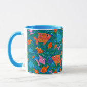 Farbenfroher Fun Fish in Sea Ringer Tasse (Links)