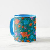Farbenfroher Fun Fish in Sea Ringer Tasse (Vorderseite Links)