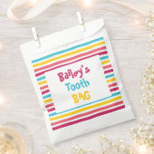 Farbenfroher Fun Striped Candy Little Tooth Bag Geschenktütchen (Ausgeschnitten)