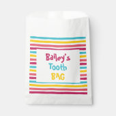 Farbenfroher Fun Striped Candy Little Tooth Bag Geschenktütchen (Vorderseite)