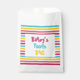 Farbenfroher Fun Striped Candy Little Tooth Bag Geschenktütchen