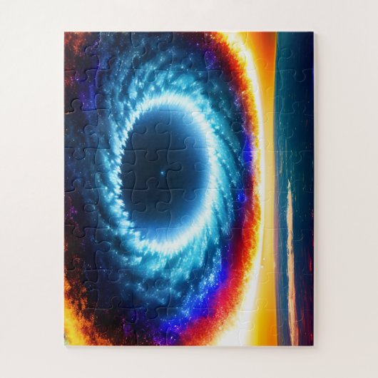 Farbenfroher galaktischer Sturm über den Fun Plane Puzzle (Vertikal)