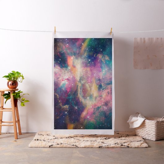 Farbenfroher Galaxy Nebel Aquarellmalerei Stoff (Beispiel)