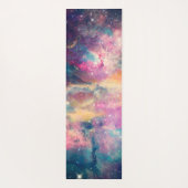 Farbenfroher Galaxy Nebel Aquarellmalerei Yogamatte (Rückseite)