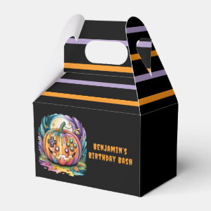 Farbenfroher Gamer Pumpkin Halloween Bash Geschenkschachtel
