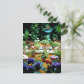 Farbenfroher Garten in Andalusien - Rose Postkarte (Stehend Vorderseite)