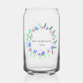 farbenfroher Gartenkranz Weihnachtsweihnachtsnacht Dosenglas (Rückseite)