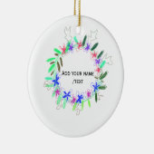 farbenfroher Gartenkranz Weihnachtsweihnachtsnacht Keramik Ornament (Rechts)