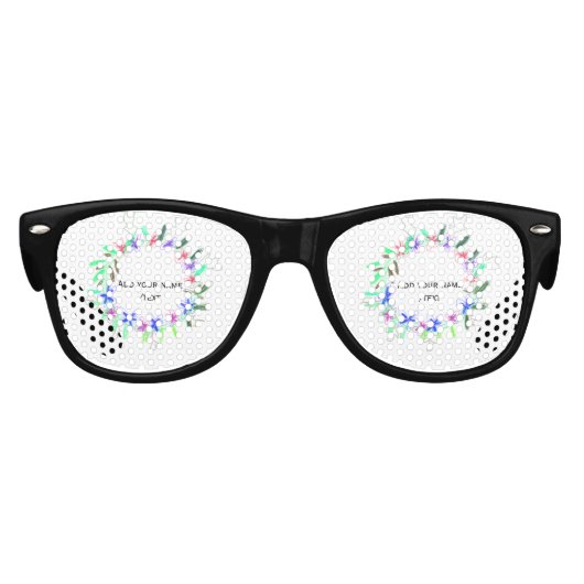 farbenfroher Gartenkranz Weihnachtsweihnachtsnacht Partybrille (Vorderseite)