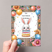 Farbenfroher Geburtstagsfeier-Rahmen Acryleinladungen (Insitu (Handheld))