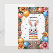 Farbenfroher Geburtstagsfeier-Rahmen Einladung (Vorne/Hinten)