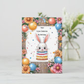 Farbenfroher Geburtstagsfeier-Rahmen Einladung (Stehend Vorderseite)