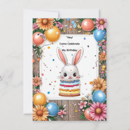 Farbenfroher Geburtstagsfeier-Rahmen Einladung