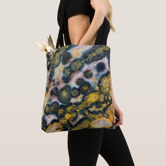 Farbenfroher gefleckter Ozean-Jasper Tasche (Von Nahem)