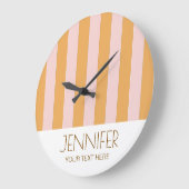 Farbenfroher, gelber Farbblock Moderne Streifen Große Wanduhr (Winkel)