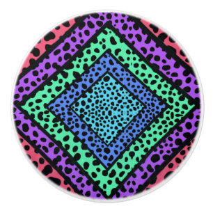 Farbenfroher geometrischer Regenbogen Gepard Tierd Keramikknauf