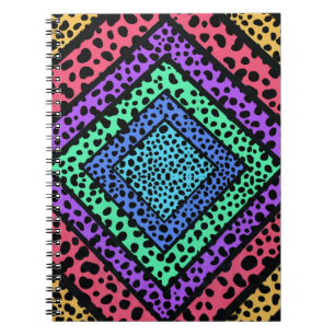 Farbenfroher geometrischer Regenbogen Gepard Tierd Notizblock
