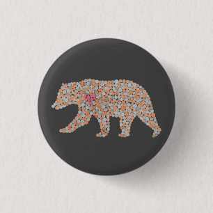 Farbenfroher gepunkteter Bär Button