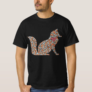 Farbenfroher gepunkteter Fox-T - Shirt