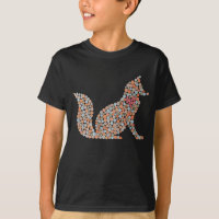 Farbenfroher gepunkteter Fox-T - Shirt