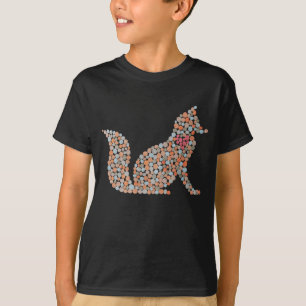 Farbenfroher gepunkteter Fox-T - Shirt