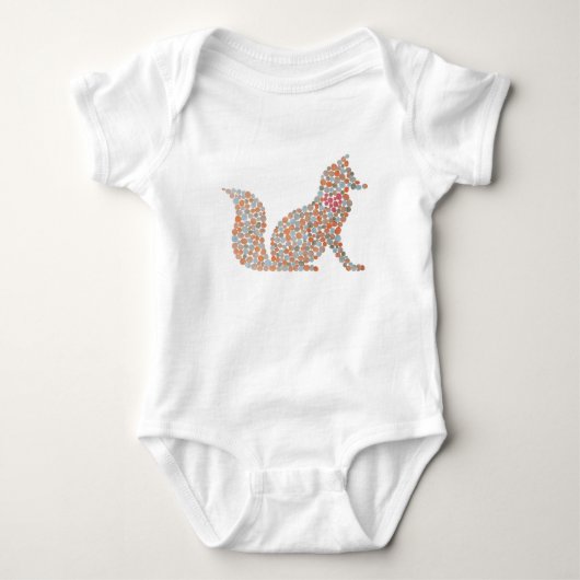 Farbenfroher gepunkteter Fuchs Baby Strampler (Vorderseite)