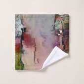 Farbenfroher Gestein dominierte Lachs zu grünlich Badhandtuch Set (Waschlappen)