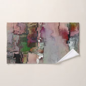 Farbenfroher Gestein dominierte Lachs zu grünlich Badhandtuch Set (Handtuch)