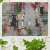 Farbenfroher Gestein dominierte Lachs zu grünlich Geschirrtuch (Gefaltet)