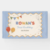 Farbenfroher gestreifter Geburtstag Banner (Horizontal)
