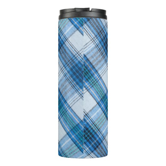 Farbenfroher, gestreifter Stoff Thermosbecher (Rückseite)