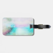 Farbenfroher Girly Paint Stroke, monogram Personal Gepäckanhänger (Rückseite horizontal)