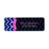 Farbenfroher Glitzer Blue Zigzag Zickzack Muster (Vorne)
