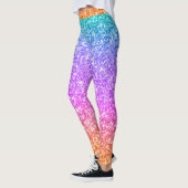 Farbenfroher Glitzer Druckfarbe Leggings (Links)