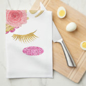 Farbenfroher Glitzer Einhorn Geschirrtuch (Viertel Falte)