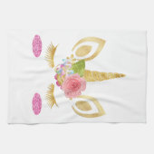 Farbenfroher Glitzer Einhorn Geschirrtuch (Horizontal)