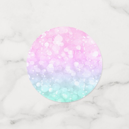 Farbenfroher Glitzer Konfetti (Klein Vorderseite)