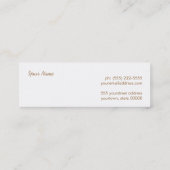 Farbenfroher Glitzer und hellrosa Leinenschmuck Mini Visitenkarte (Rückseite)