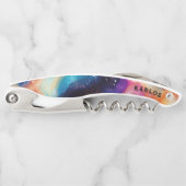 Farbenfroher glitzernder Achat-Texturhintergrund Kellnermesser (Vorderseite)